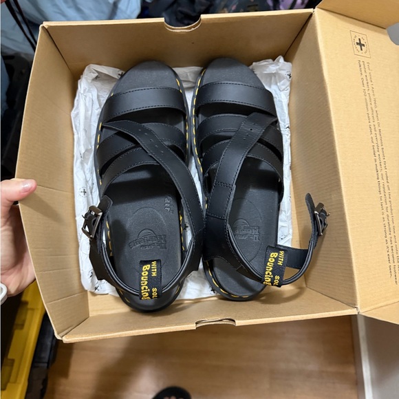 Dr. Martens Black Blaire Sandals - Picture 2 of 2